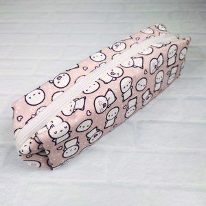 Cappuccino Brown Emoti Pencil Pouch | TheCoffeeMonsterzCo TCMC